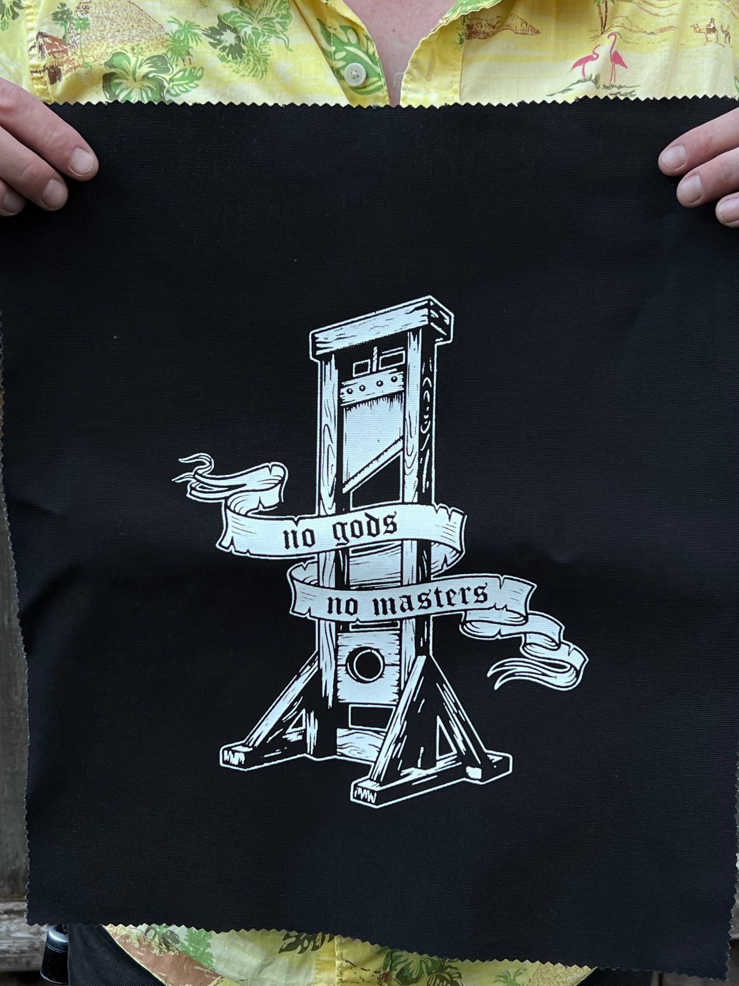 No Gods No Masters Guillotine Backpatch
