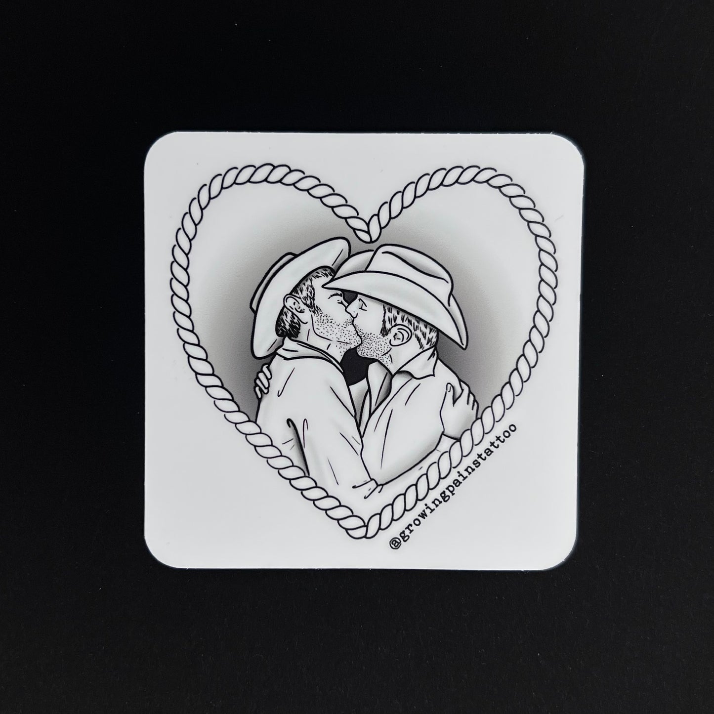 Kissing Cowboys Sticker
